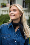 Maria Narrow Cashmere Scarf Black