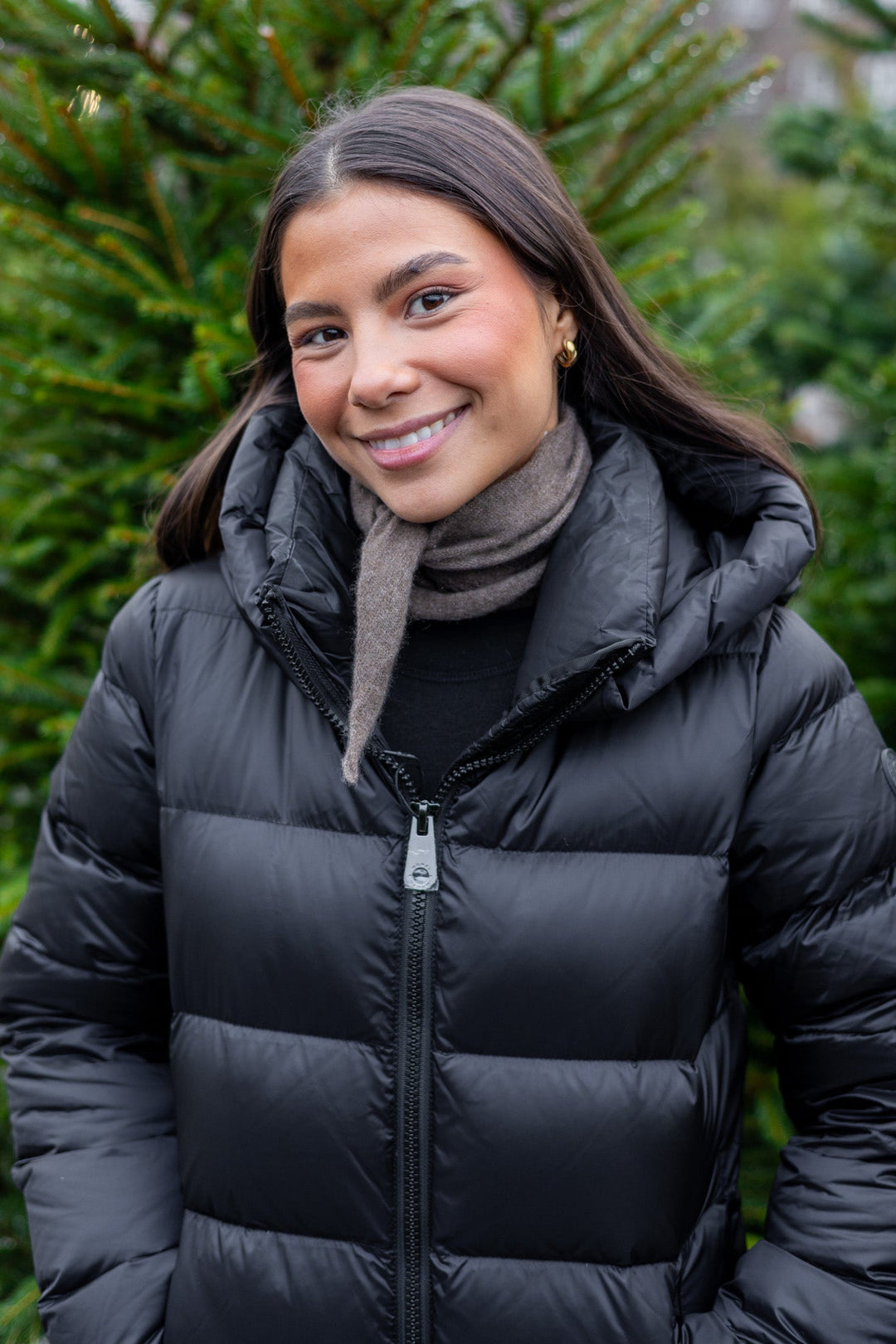 Maria Narrow Cashmere Scarf Chocolate Chip | Accessories | Smuk