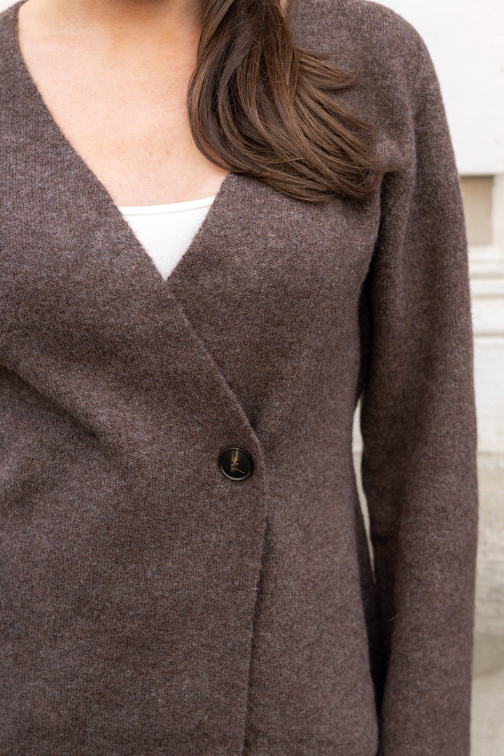 Marie Louise Knit Cardigan Brown Melange | Genser | Smuk - Dameklær på nett