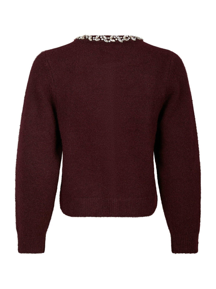 Marie Stone Knit Cardigan Wine | Genser | Smuk - Dameklær på nett