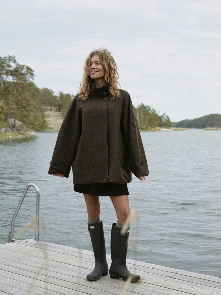 Mariel Mini Check Jacket Brown | Yttertøy | Smuk