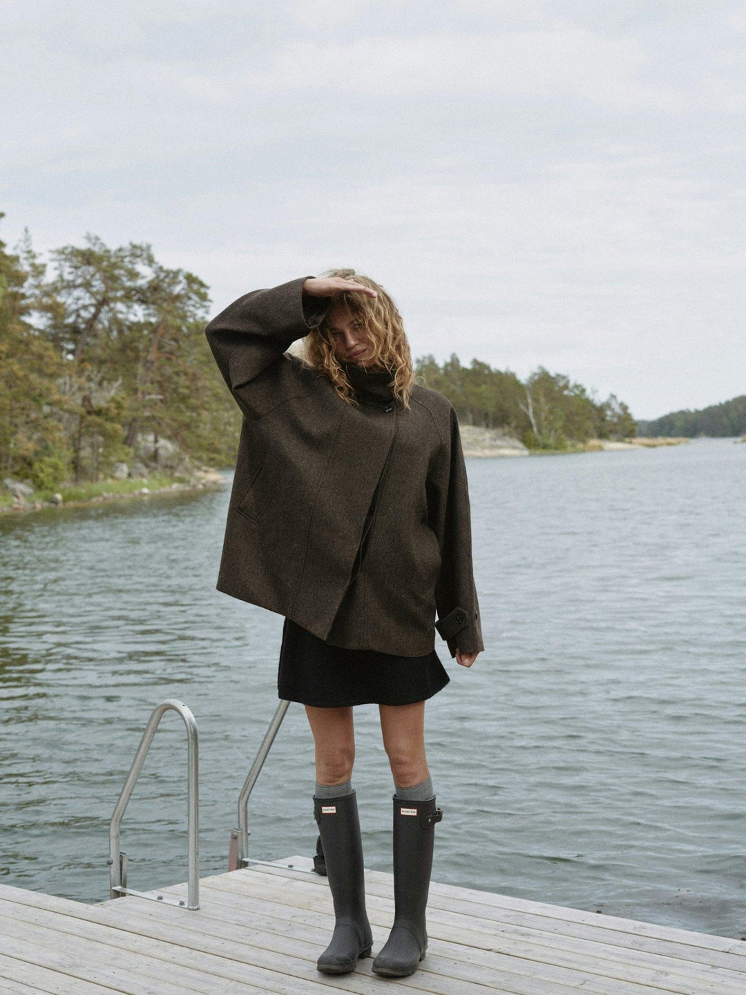 Mariel Mini Check Jacket Brown | Yttertøy | Smuk