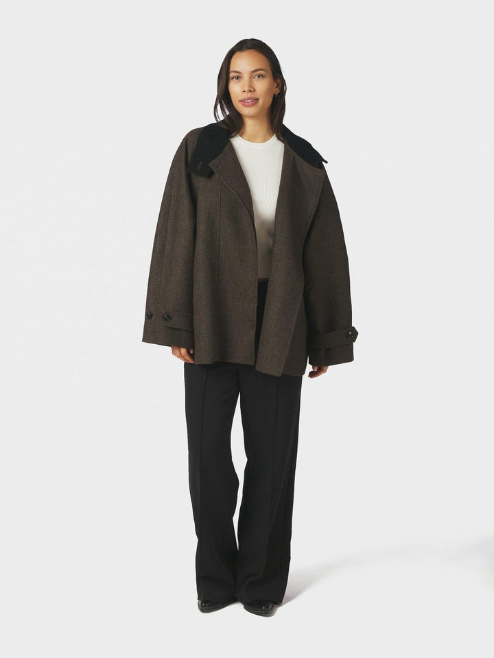 Mariel Mini Check Jacket Brown | Yttertøy | Smuk