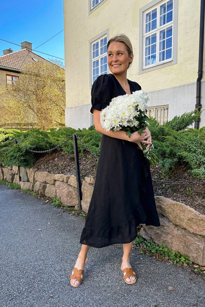 Marietta Linen Dress Black