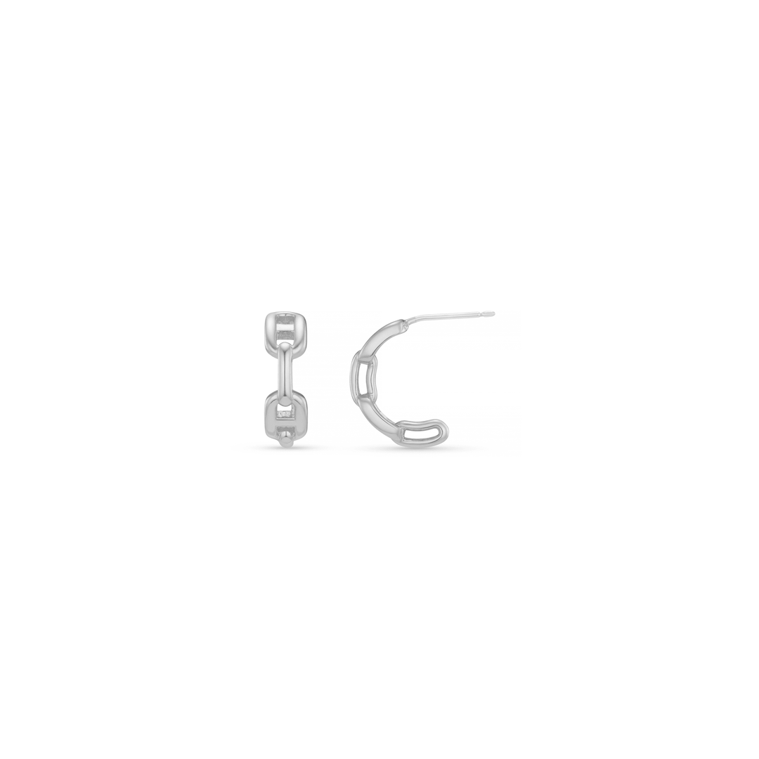 Mariner Chain Small Hoops Silver | Smykker | Smuk
