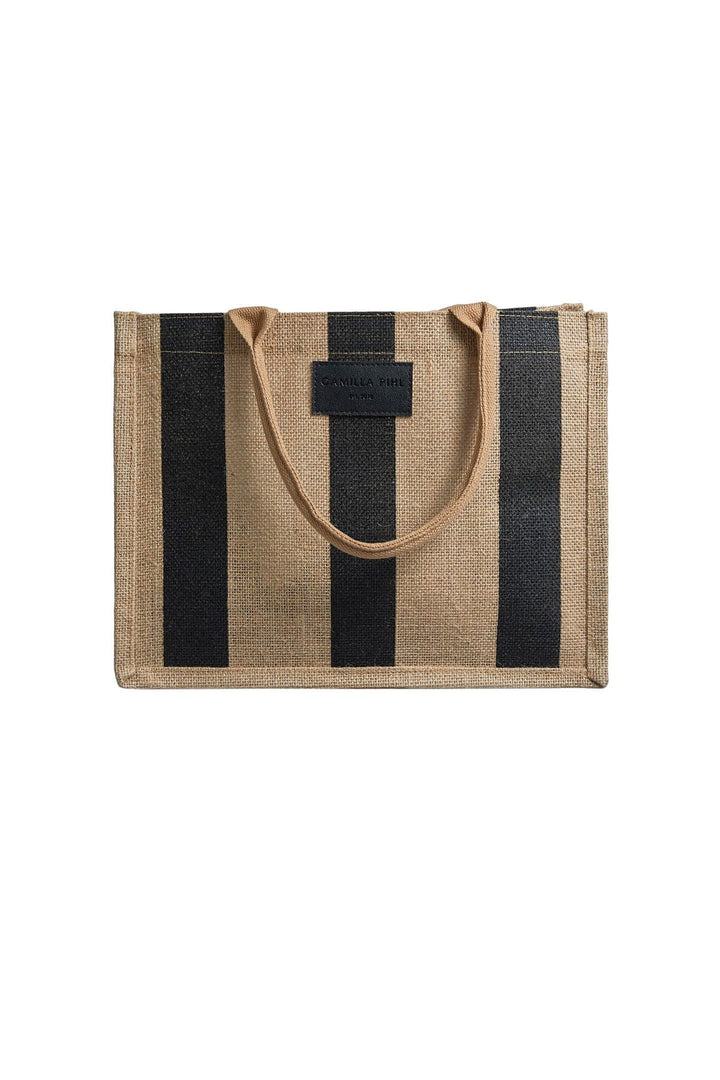 Market Bag Small Black Stripe