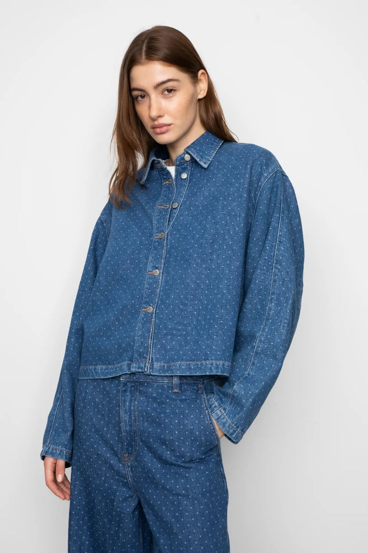 Marley Shirt Mid Blue Dot | Skjorter og bluser | Smuk