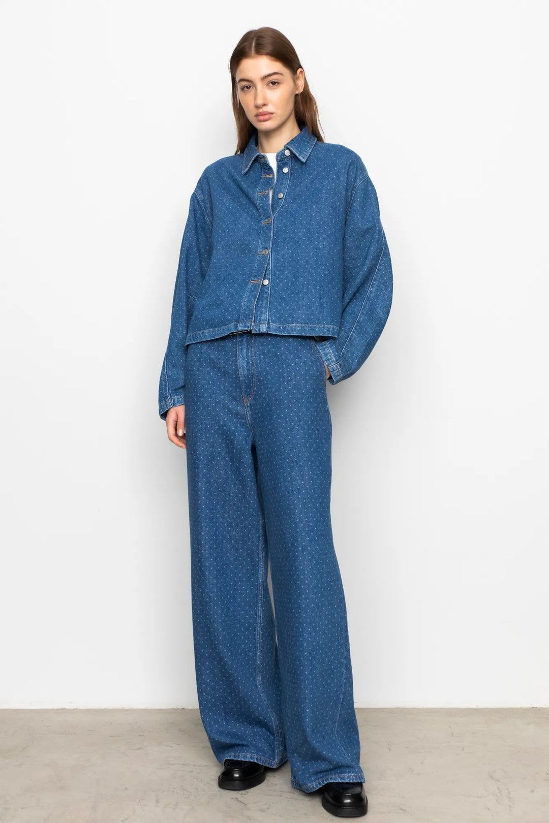 Marley Shirt Mid Blue Dot | Skjorter og bluser | Smuk