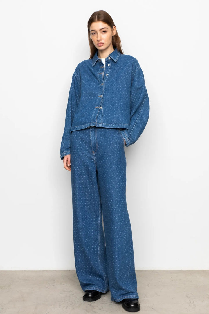 Marley Shirt Mid Blue Dot | Skjorter og bluser | Smuk