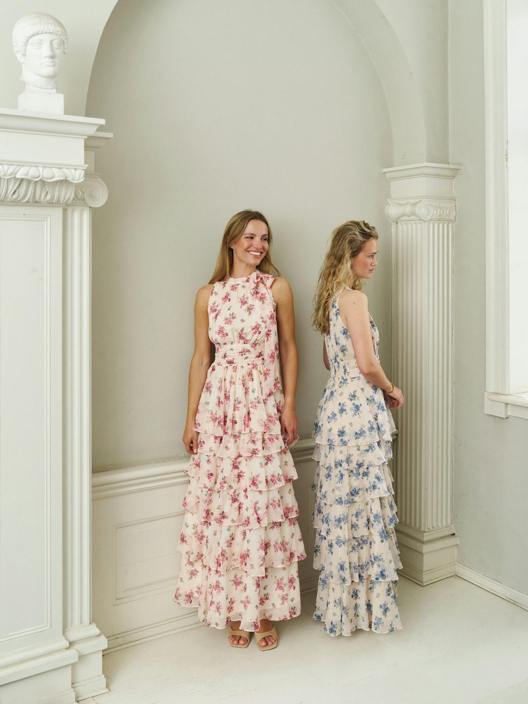 Marli Amazing Chiffon Rose Dress Light Blue | Kjoler | Smuk
