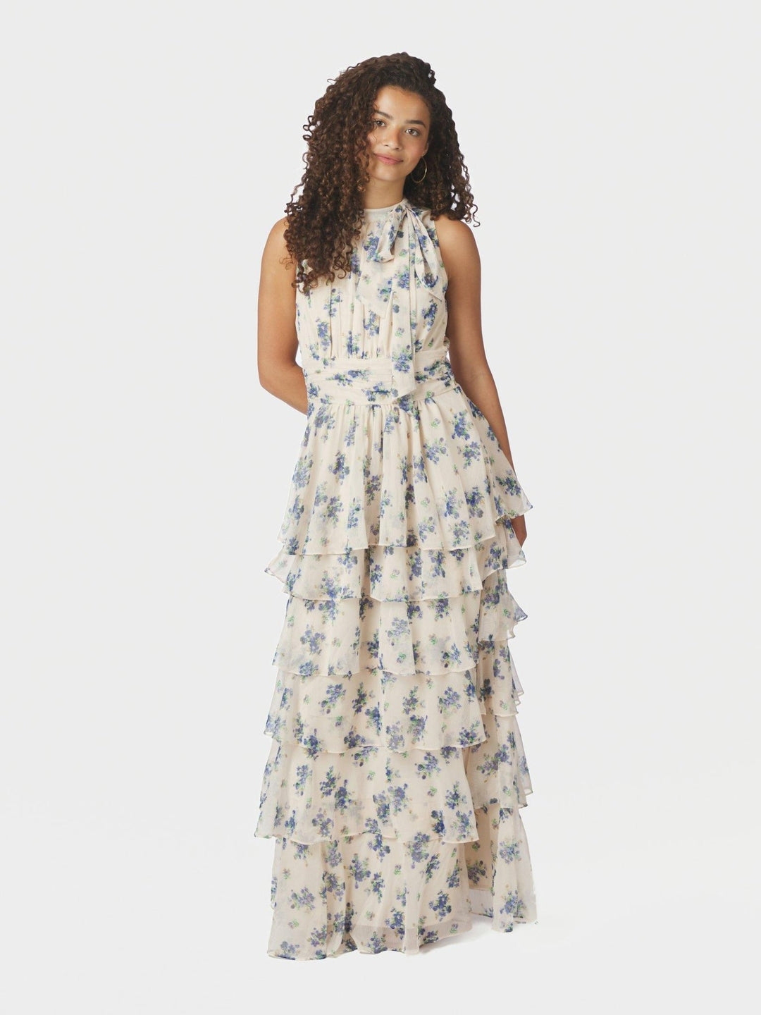 Marli Amazing Chiffon Rose Dress Light Blue | Kjoler | Smuk