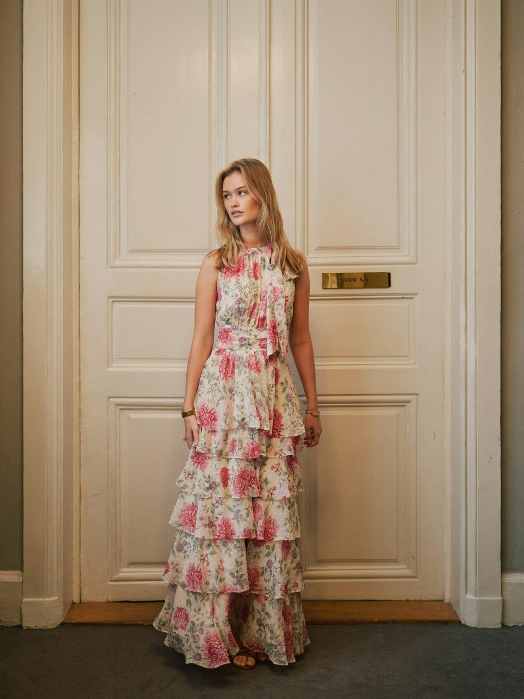 Marli Big Flower Dress Creme | Kjoler | Smuk
