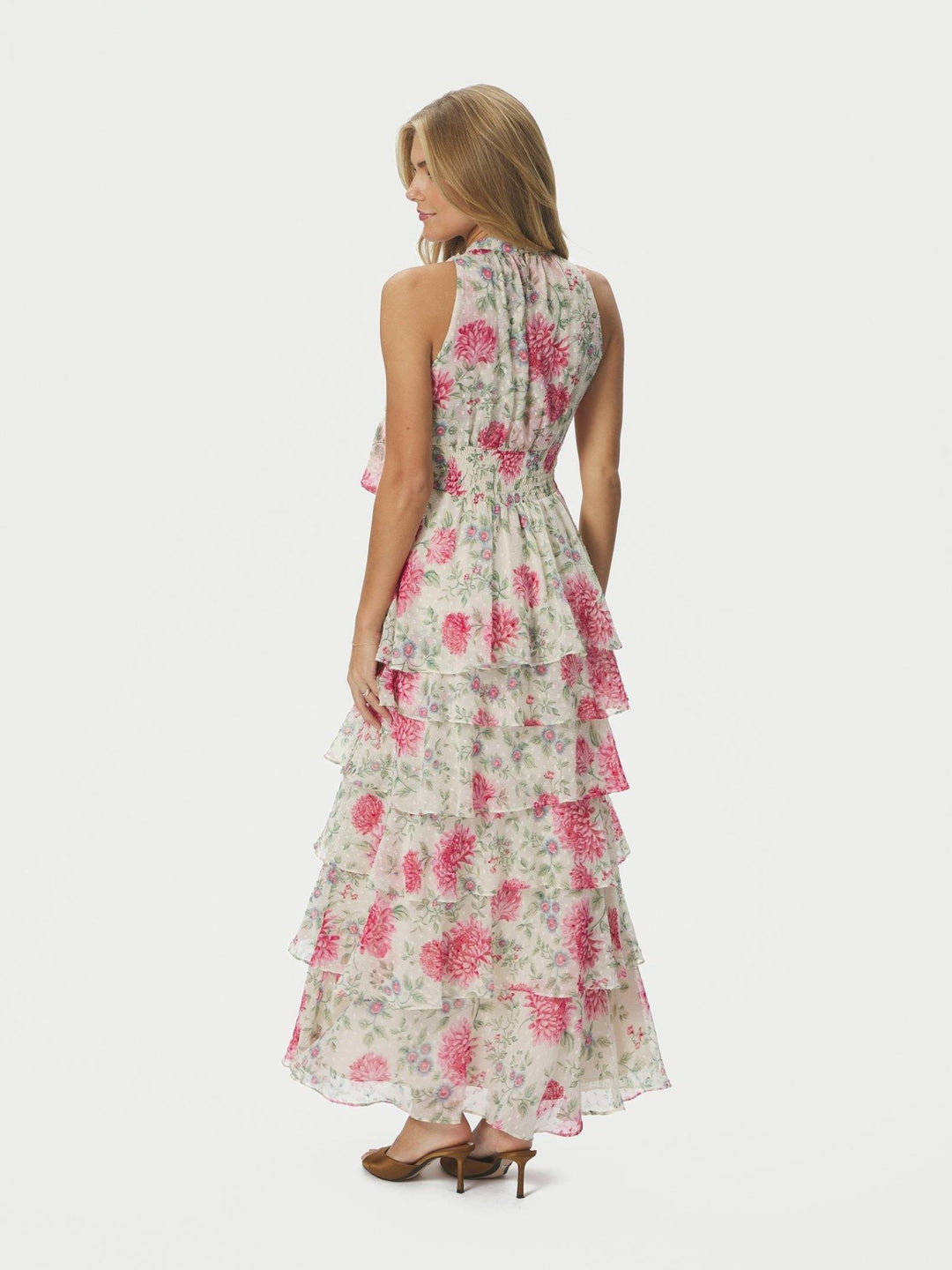 Marli Big Flower Dress Creme | Kjoler | Smuk