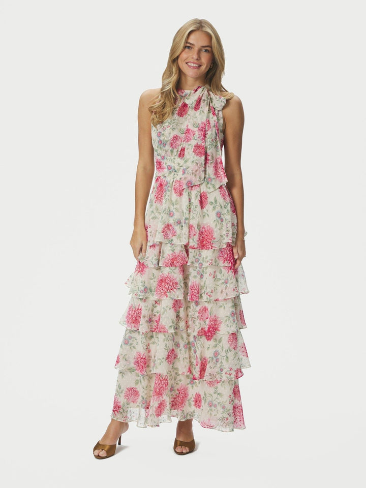 Marli Big Flower Dress Creme | Kjoler | Smuk