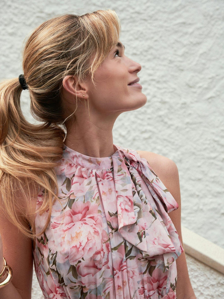 Marli Flower Chiffon Dress Rose | Kjoler | Smuk - Dameklær på nett