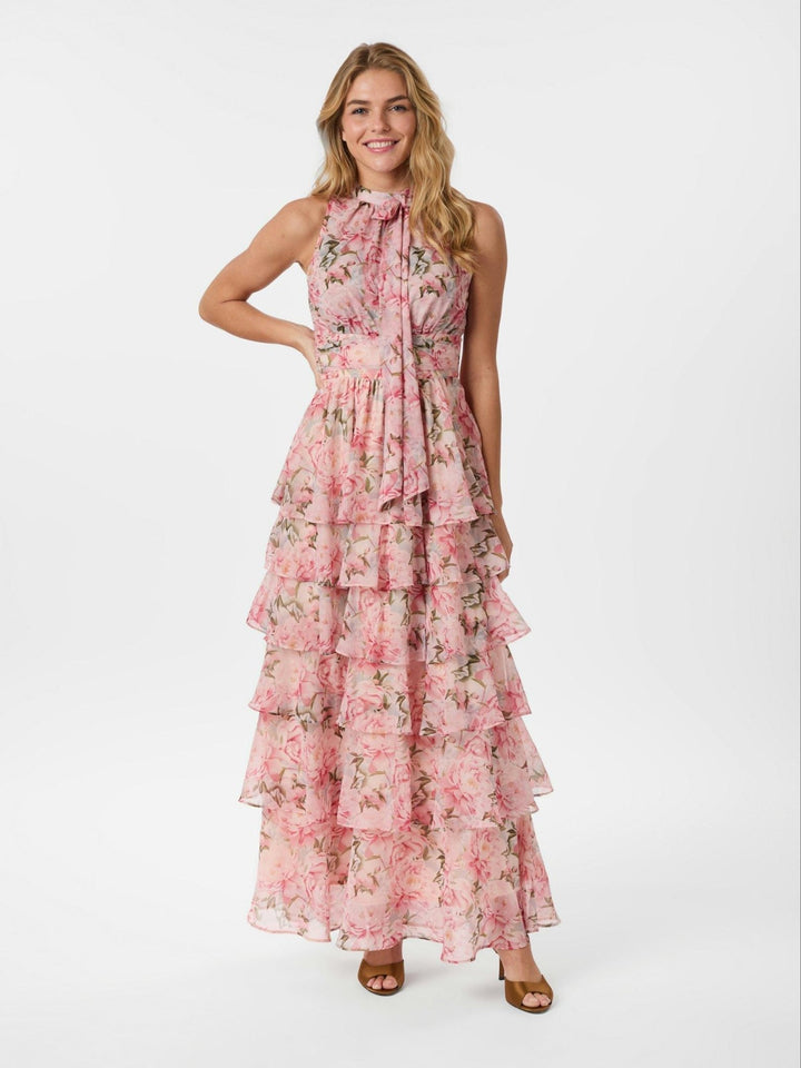 Marli Flower Chiffon Dress Rose | Kjoler | Smuk - Dameklær på nett