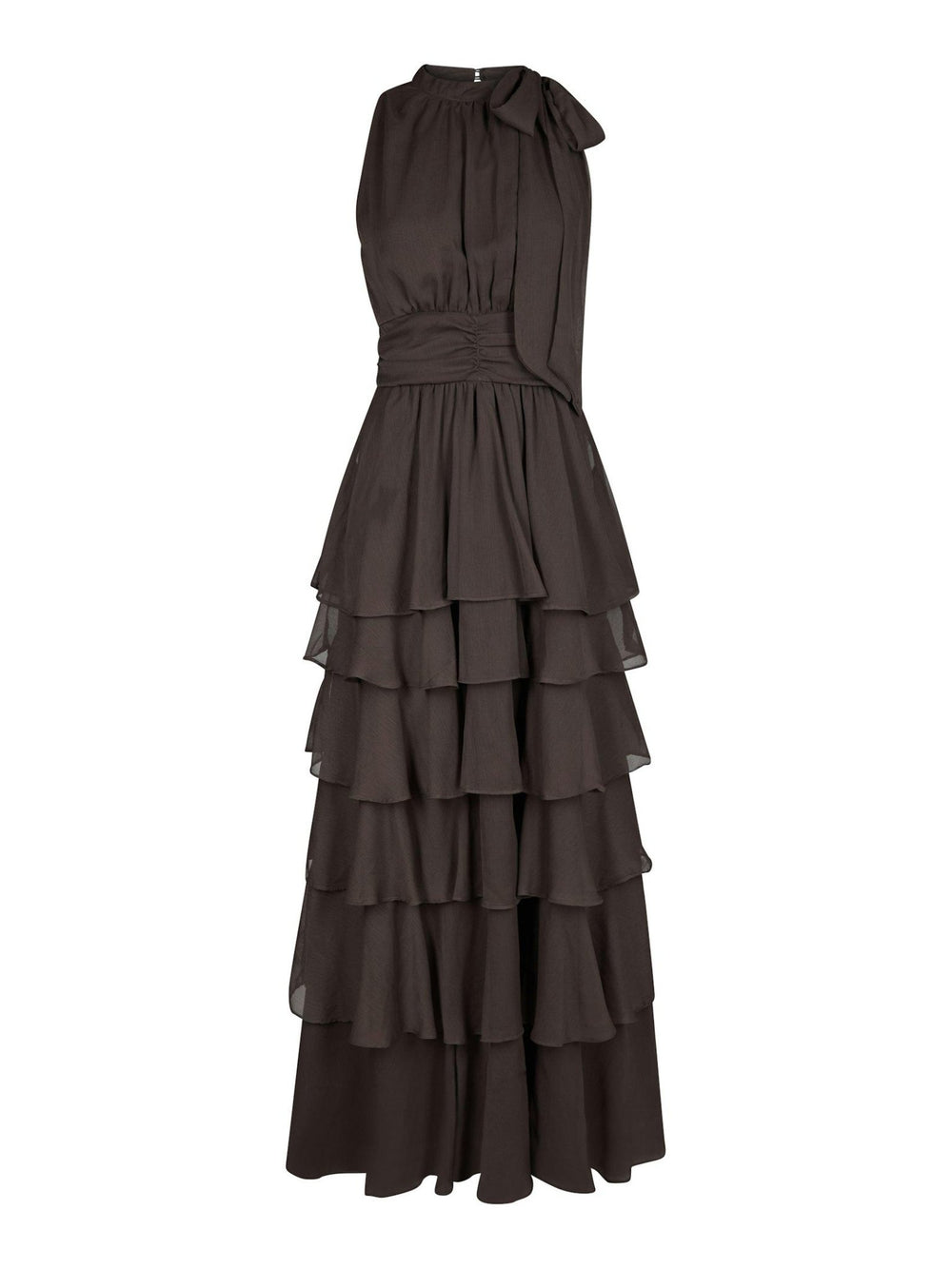 Marli Solid Chiffon Dress Dusty Brown | Kjoler | Smuk