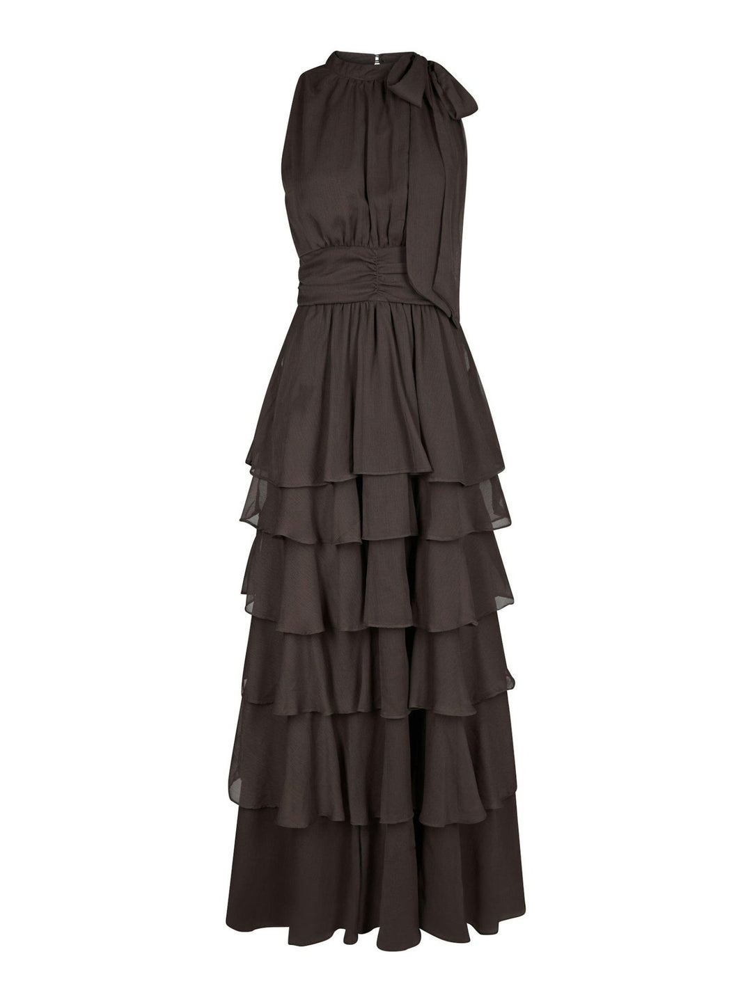 Marli Solid Chiffon Dress Dusty Brown | Kjoler | Smuk