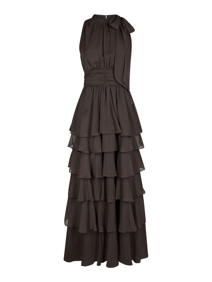 Marli Solid Chiffon Dress Dusty Brown | Kjoler | Smuk