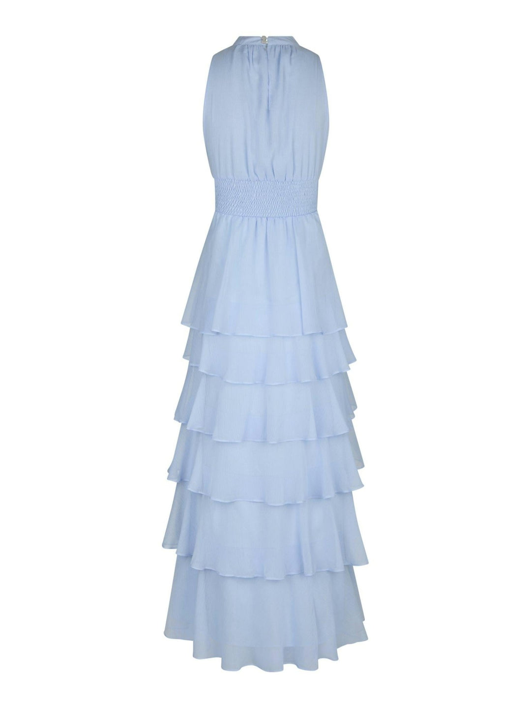 Marli Solid Chiffon Dress Light Blue