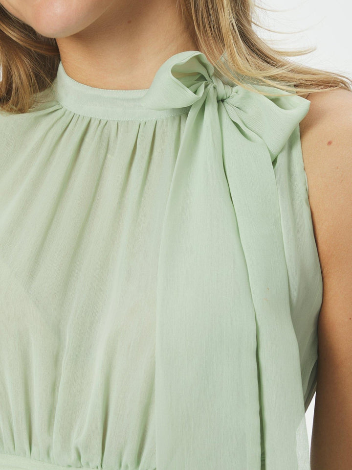 Marli Solid Chiffon Dress Light Green | Kjoler | Smuk