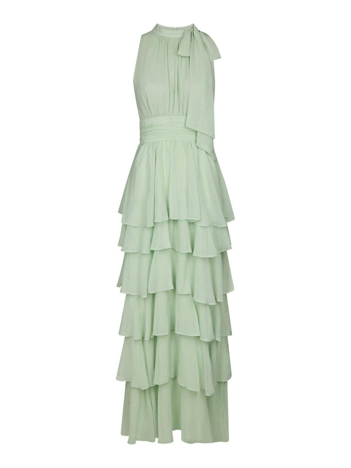 Marli Solid Chiffon Dress Light Green | Kjoler | Smuk