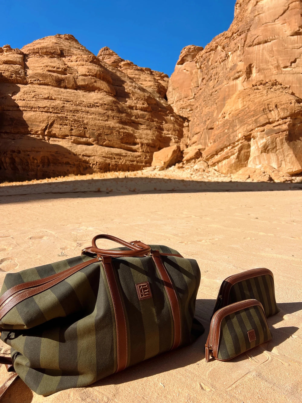 Marlowe Weekend Bag Green Stripe | Vesker | Smuk
