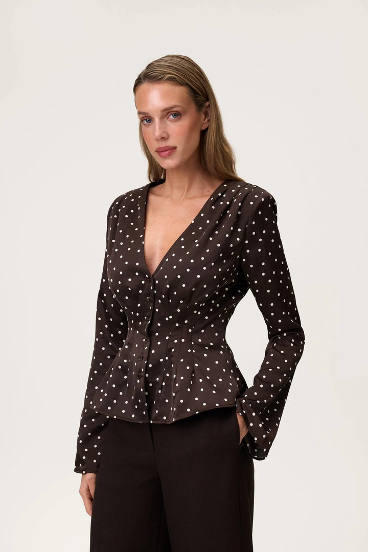 Marmo Blouse Espresso | Skjorter og bluser | Smuk