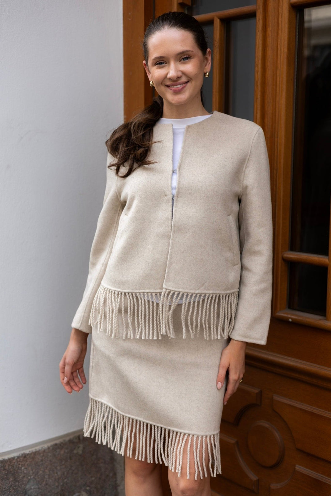 Martine Skirt Sand | Skjørt | Smuk - Dameklær på nett