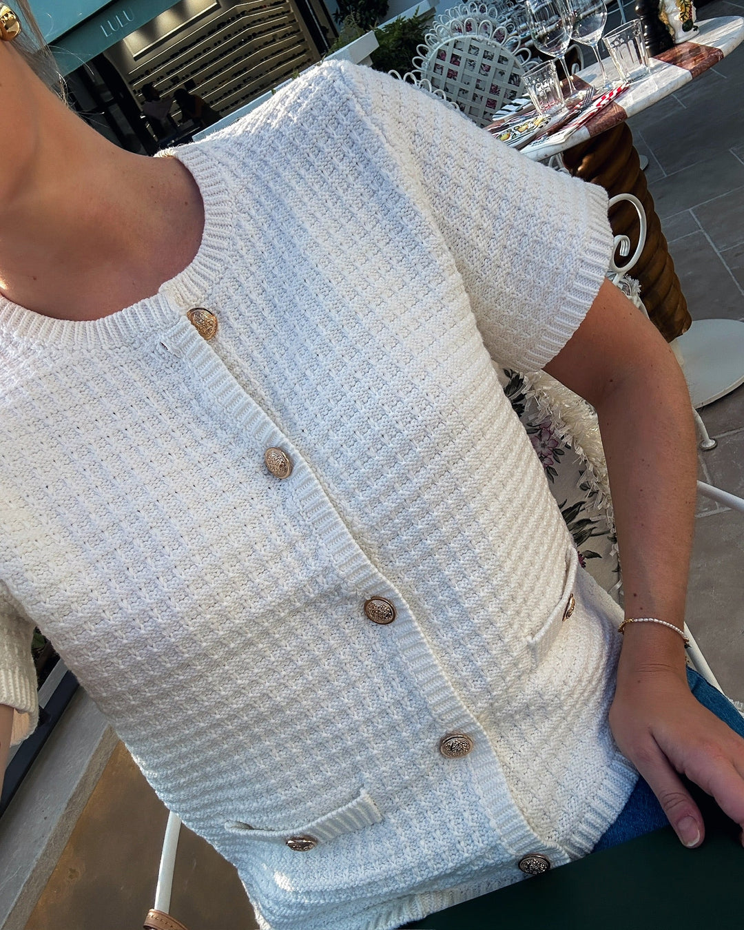 Masha Knit Cardigan White | Genser | Smuk - Dameklær på nett