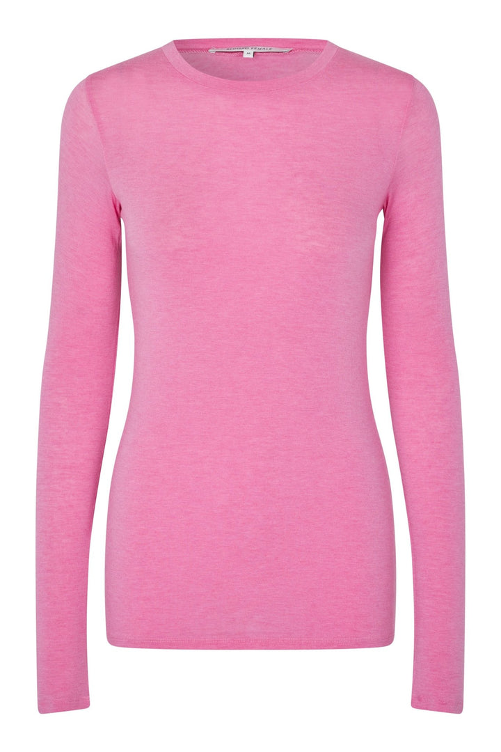 Matima O - Neck Tee Pink Cosmos | Topper | Smuk - Dameklær på nett