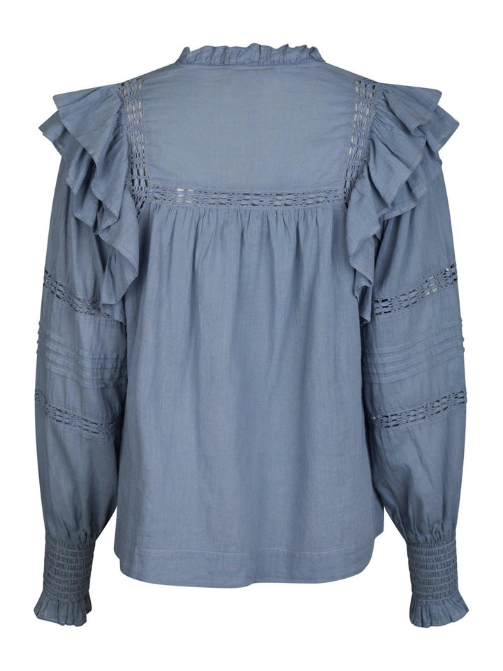 Mauri S Voile Blouse Smoke Blue | Skjorter og bluser | Smuk - Dameklær på nett