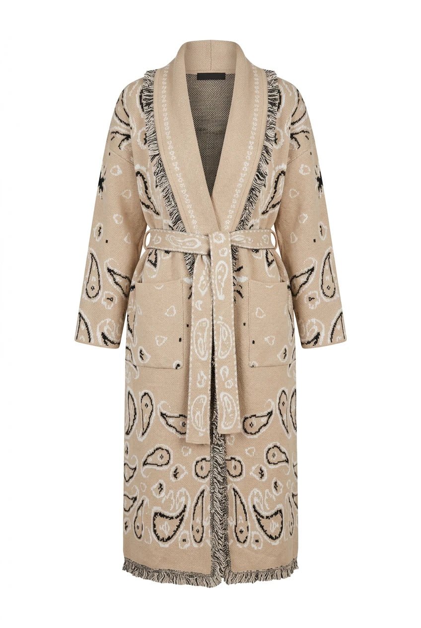 Maxi Fringe Cardigan Beige | Genser | Smuk