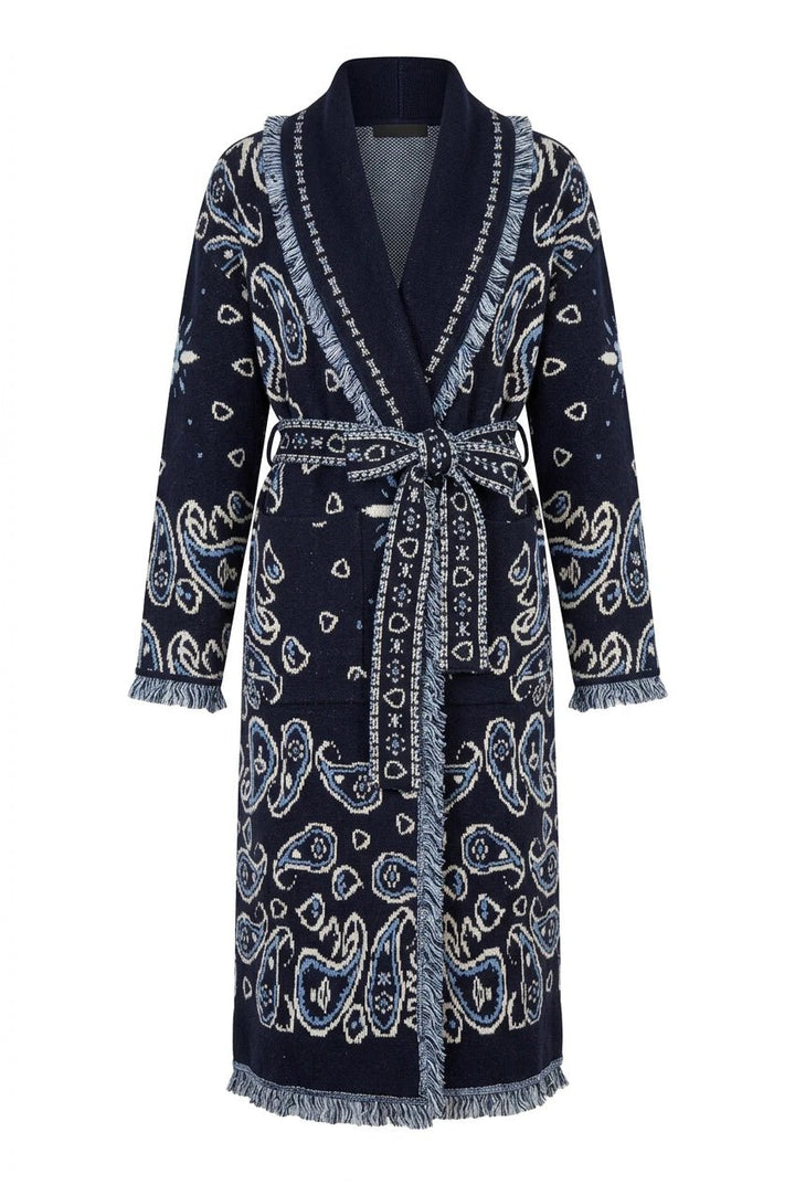 Maxi Fringe Cardigan Navy | Genser | Smuk