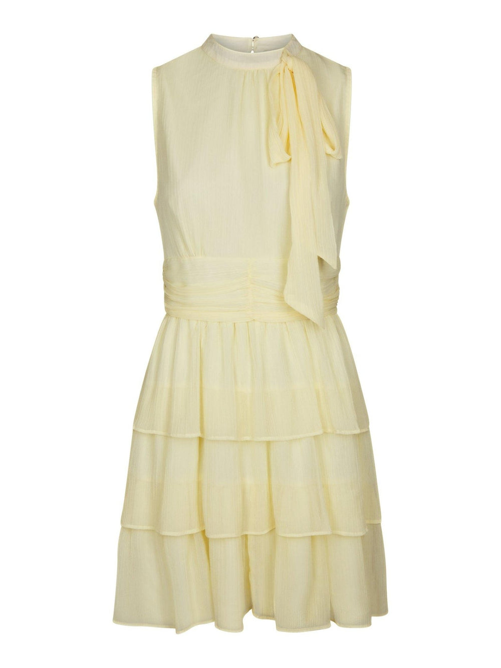 May Solid Chiffon Dress Light Yellow | Kjoler | Smuk