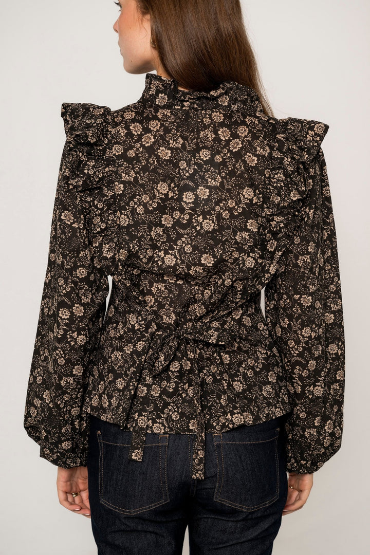 Maya Blouse Beige Botanic | Skjorter og bluser | Smuk