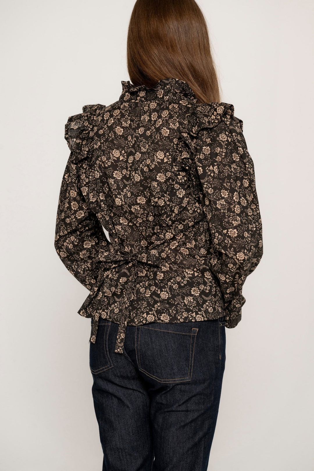 Maya Blouse Beige Botanic | Skjorter og bluser | Smuk