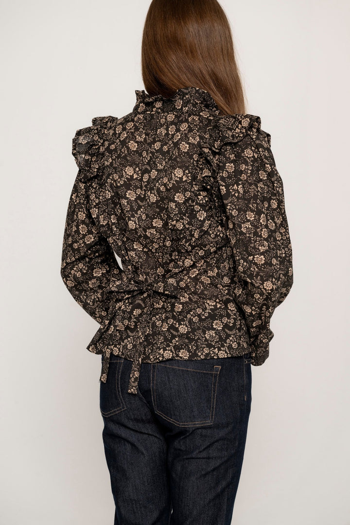 Maya Blouse Beige Botanic | Skjorter og bluser | Smuk