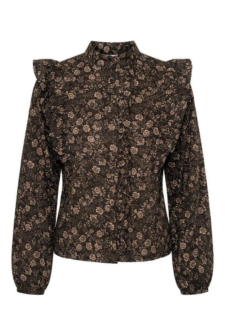 Maya Blouse Beige Botanic | Skjorter og bluser | Smuk