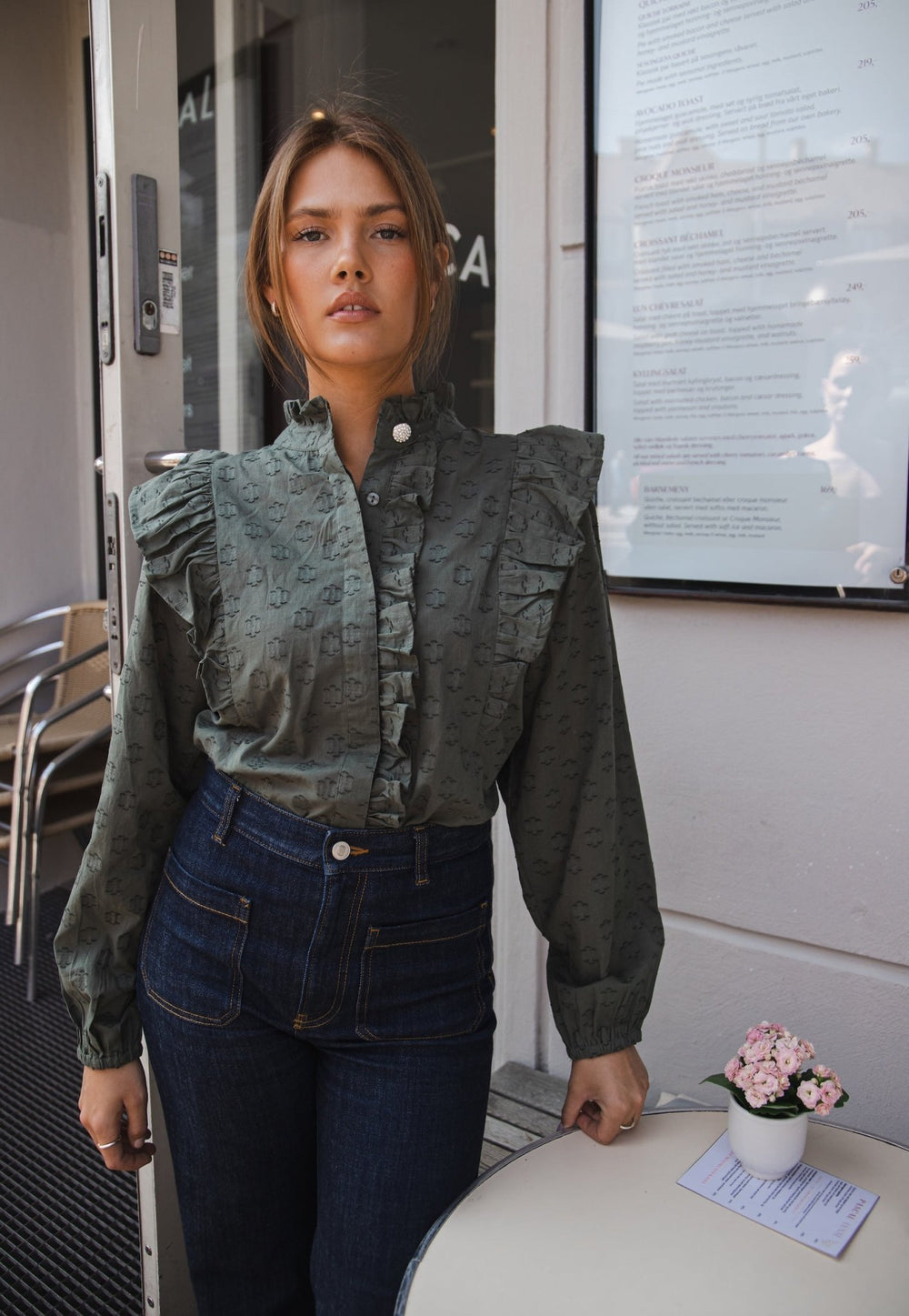 Maya Blouse Forest | Skjorter og bluser | Smuk - Dameklær på nett