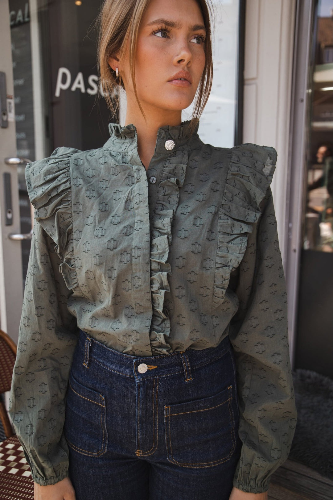 Maya Blouse Forest | Skjorter og bluser | Smuk - Dameklær på nett