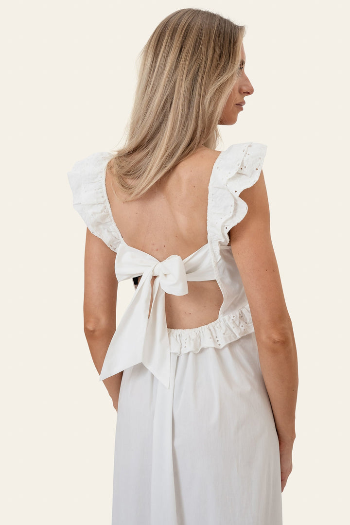 Melba Dress White Embroidery | Kjoler | Smuk