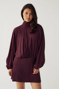 Melda Dress Maroon