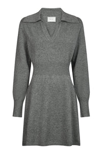 Melia Knit Dress Dark Grey Melange