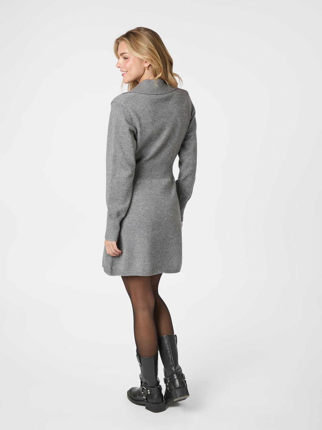 Melia Knit Dress Dark Grey Melange | Kjoler | Smuk - Dameklær på nett