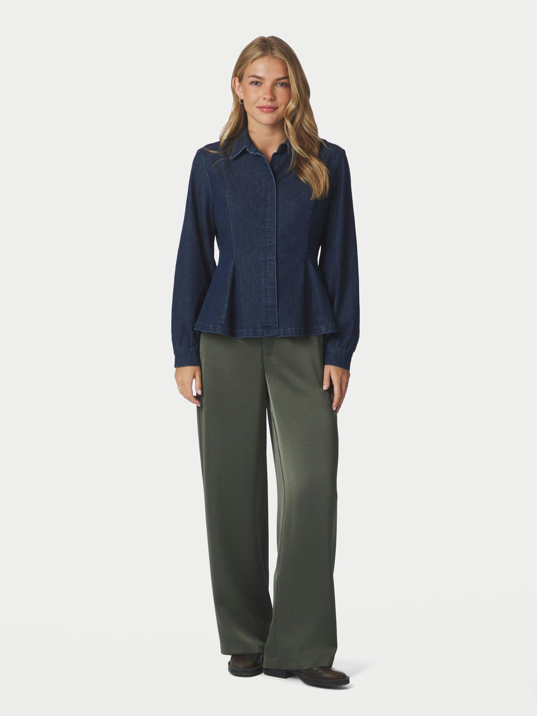 Melody Denim Shirt Dark Blue | Skjorter og bluser | Smuk