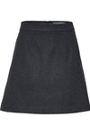 Mercy-Ula Hw Mini Wool Skirt Dark Grey Melange