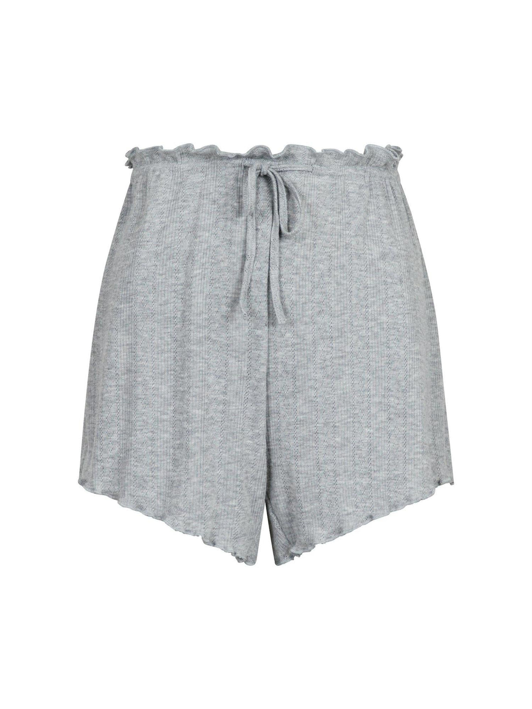 Merritt Pointelle Shorts Light Grey | Shorts | Smuk - Dameklær på nett