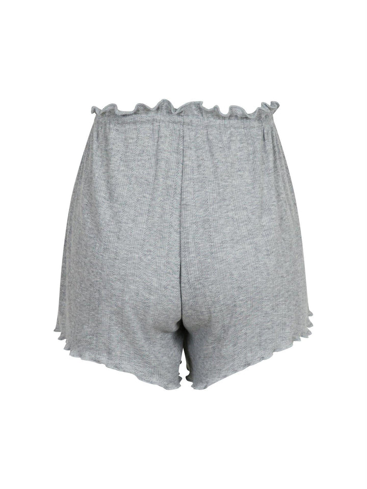 Merritt Pointelle Shorts Light Grey | Shorts | Smuk - Dameklær på nett