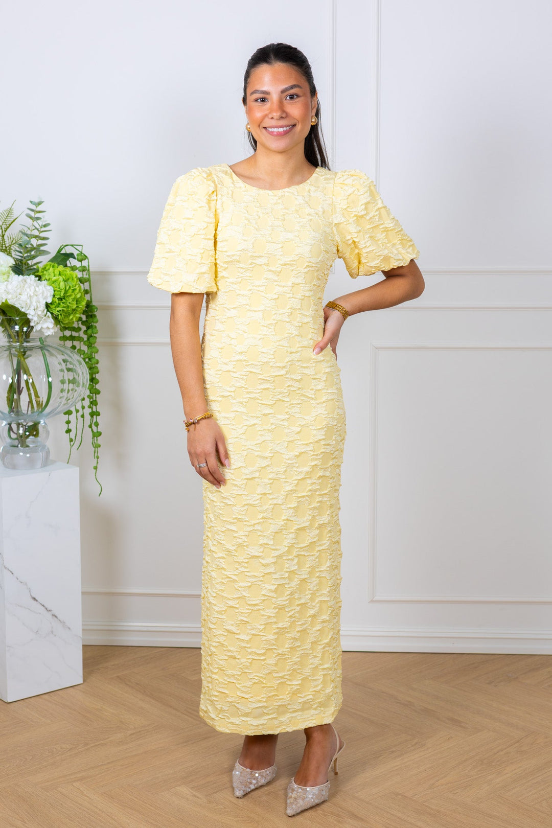 Miamaja 2/4 Long Dress Anise Flower | Kjoler | Smuk
